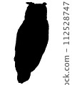 bengal eagle owl silhouette 112528747