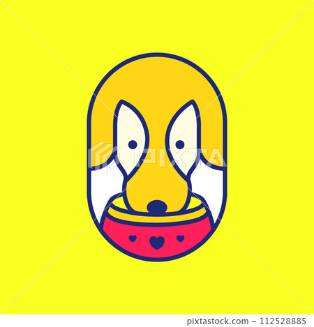 dog food nutrition pets mascot cartoon badge modern logo icon vector illustration dog food nutrition pets mascot cartoon badge modern logo icon vector illustration 112528885