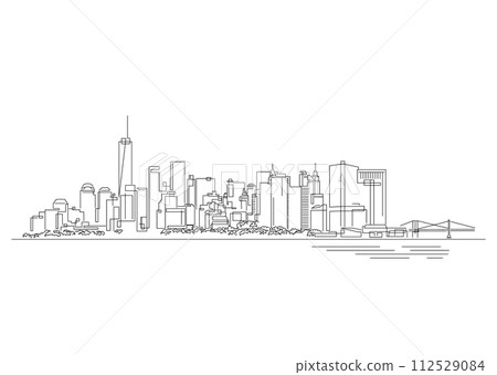 nuance_illustration_紐約，曼哈頓，城市，風景 112529084