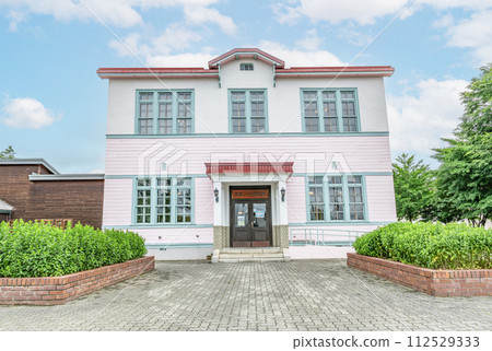 Kitami Mint Memorial Hall on a sunny day in Kitami City, Hokkaido Kitami Mint Memorial Hall on a sunny day in Kitami City, Hokkaido 112529333