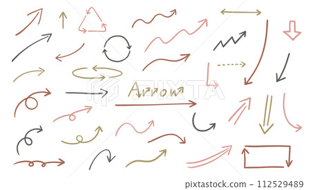 Hand drawn hand drawn arrow illustration set Hand drawn hand drawn arrow illustration set 112529489