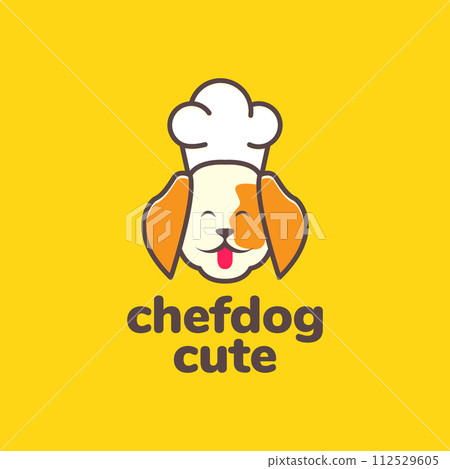 animal pets dog chef hat cooking mascot cute logo design vector animal pets dog chef hat cooking mascot cute logo design vector 112529605