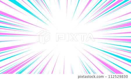 Pink and blue pop concentrated line background material Pink and blue pop concentrated line background material 112529830