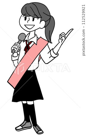 女學生發表競選演講 112529921