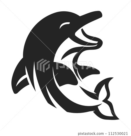 Dolphin Logo template Isolated. Brand Identity. Icon Abstract Vector graphic 112530021