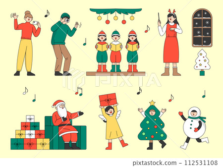 Christmas Chorus and getting presents from Santa 112531108