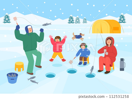 Glacial fishing Glacial fishing 112531258