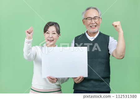 A senior wear a golf suit A senior wear a golf suit 112531380