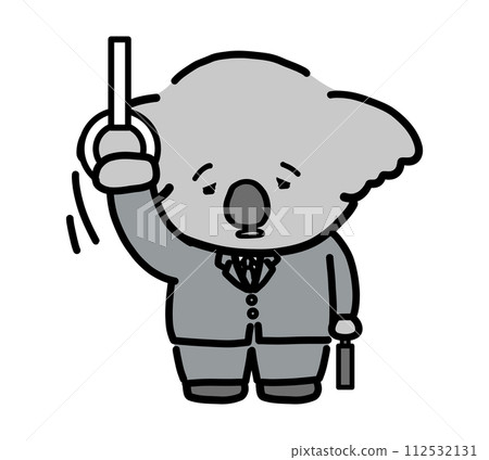 Koala character who gets sleepy while commuting Koala character who gets sleepy while commuting 112532131