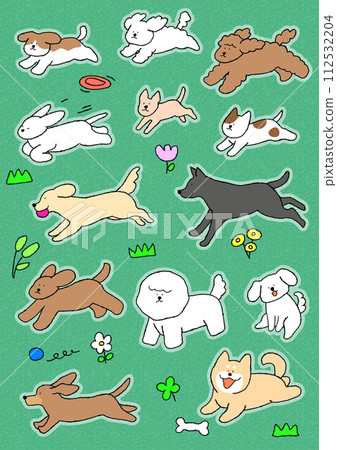 dog`s Various behaviors and facial expressions dog`s Various behaviors and facial expressions 112532204