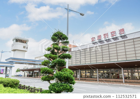 Memanbetsu Town, Hokkaido, Memanbetsu Airport on a sunny day 112532571