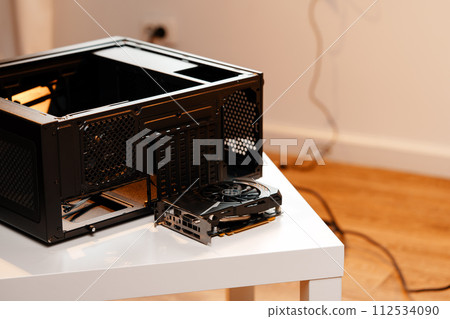 Computer parts of processing unit close up 112534090