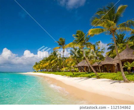 Luxury resort hotel (exterior, private beach) Luxury resort hotel (exterior, private beach) 112534862