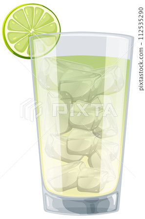Refreshing Lime Drink Illustration 112535290