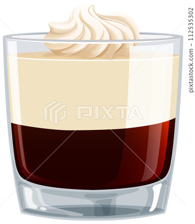 Creamy Topped Espresso Vector Illustration 112535302