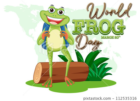 Celebrating World Frog Day Illustration Celebrating World Frog Day Illustration 112535316