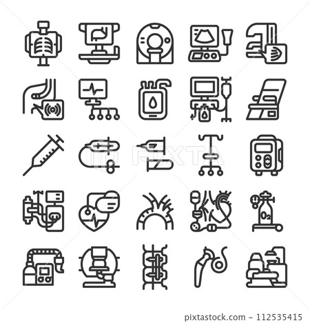 醫療設備檢測設備圖示集 112535415