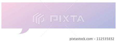 Speech bubble illustration 13 [Two-color gradation of pastel colors (pink and purple)] 112535832