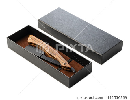 Sharp shaving blade isolated on white background 112536269