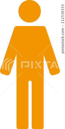 Person pictogram upright silhouette icon whole body 112536333