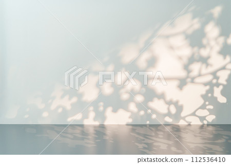 Gray background with shadows and light from window Gray background with shadows and light from window 112536410