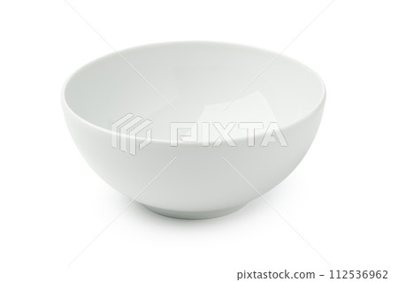 White empty bowl isolated on white background 112536962