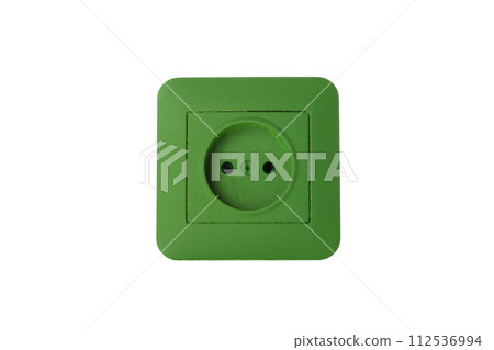 PNG,Green electrical outlet, isolated on white background PNG,Green electrical outlet, isolated on white background 112536994
