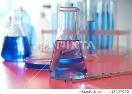 Concept of science with different test tubes Concept of science with different test tubes 112537090