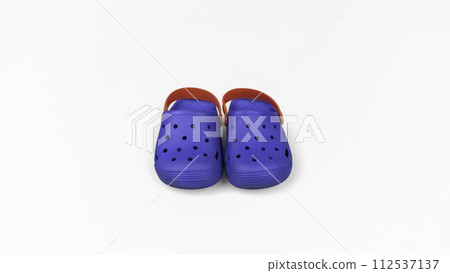 pair of women shoes on white background 112537137