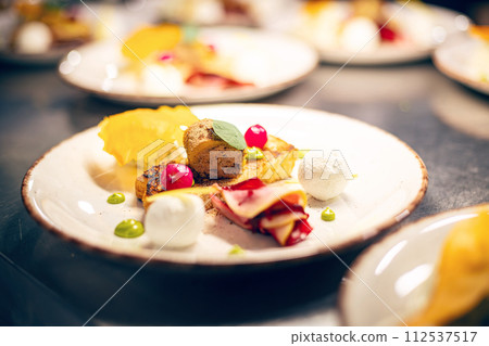 Fine dining plate concept Fine dining plate concept 112537517