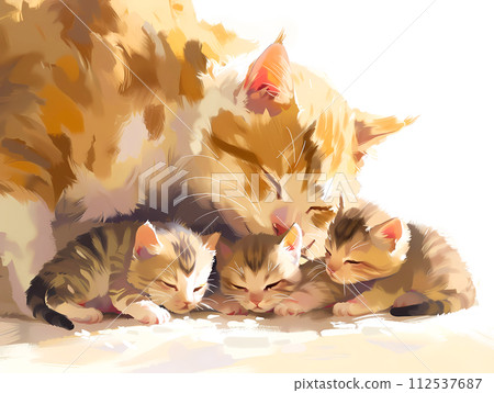 A friendly cat family-1 112537687