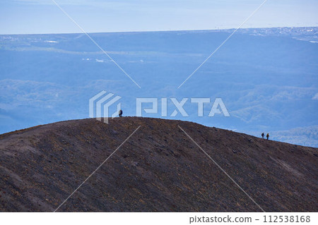 View from the summit of Mt. Tarumae, Hokkaido 112538168