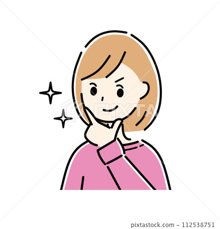 woman with sharp face woman with sharp face 112538751