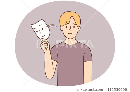 Man study with books and laptop 112539606