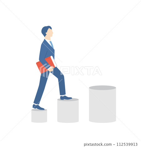 Businessman stepping up 112539913