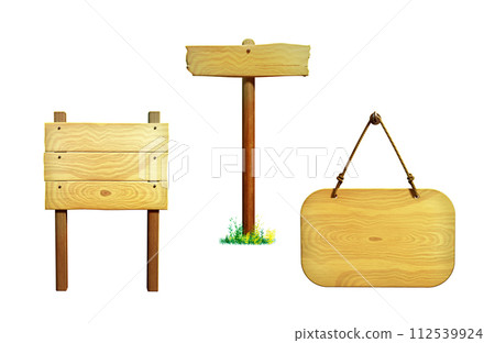 Wooden signs 112539924