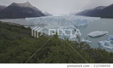 Panoramic View of Perito Moreno Glacier and Surrounding Forest Panoramic View of Perito Moreno Glacier and Surrounding Forest 112540450