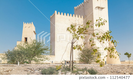 Barzan Towers timelapse, watchtowers near Doha - Qatar 112540477