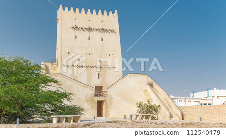 Barzan Towers timelapse, watchtowers near Doha - Qatar 112540479