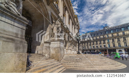 Palais or Opera Garnier The National Academy of Music timelapse hyperlapse in Paris, France. 112541667