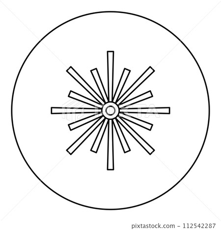 Laser optic beam flash sparks linear ray lighting icon in circle round black color vector illustration image outline contour line thin style Laser optic beam flash sparks linear ray lighting icon in circle round black color vector illustration image outline contour line thin style 112542287