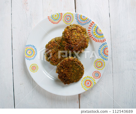 Lentil , Vegetable Fritters 112543689