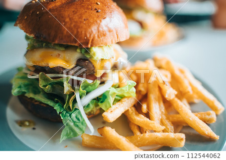 Close-up of a delicious hamburger 112544062