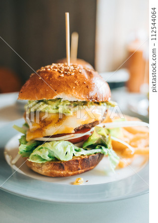Delicious hamburger Delicious hamburger 112544064