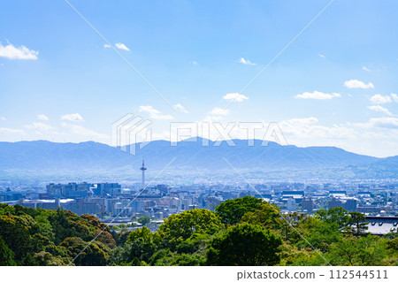 Kyoto Prefecture, Kyoto City, Kansai, Kinki Region, Torii, Summer, Tourism, Shrines, Temples, Traditional Culture, Worship, Looking Down, City Area 112544511