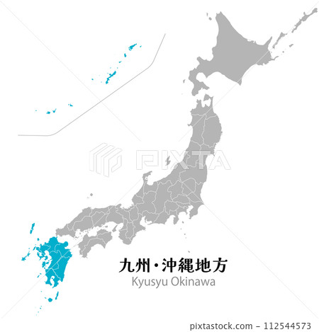 九州沖繩地區及日本列島九州沖繩地區各縣 112544573