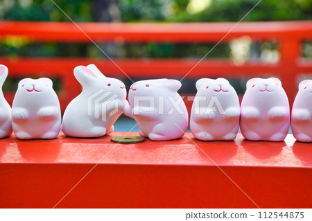 Cute rabbit at Okazaki Shrine, Kyoto (Sakyo Ward, Kyoto City) 112544875