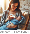 Mom feeding milk to baby 01 112545070