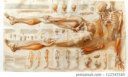 vintage medical sketch human structure vintage medical sketch human structure 112545585