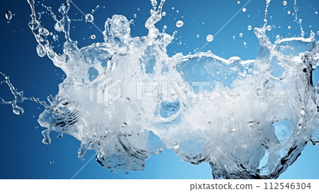 Water spreads into the air. without moving.AI Generated 112546304